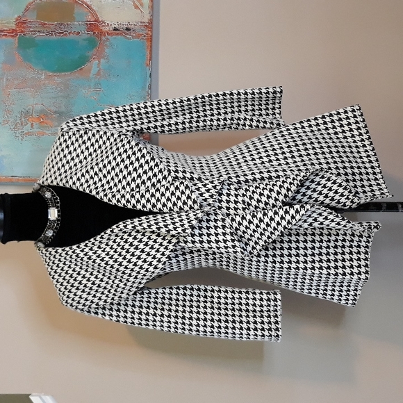 Calvin Klein/ Black/ White/ Houndstooth/ Jacket - Picture 6 of 8